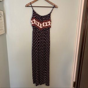 American Eagle Strappy Maxi Print Dress Sz S